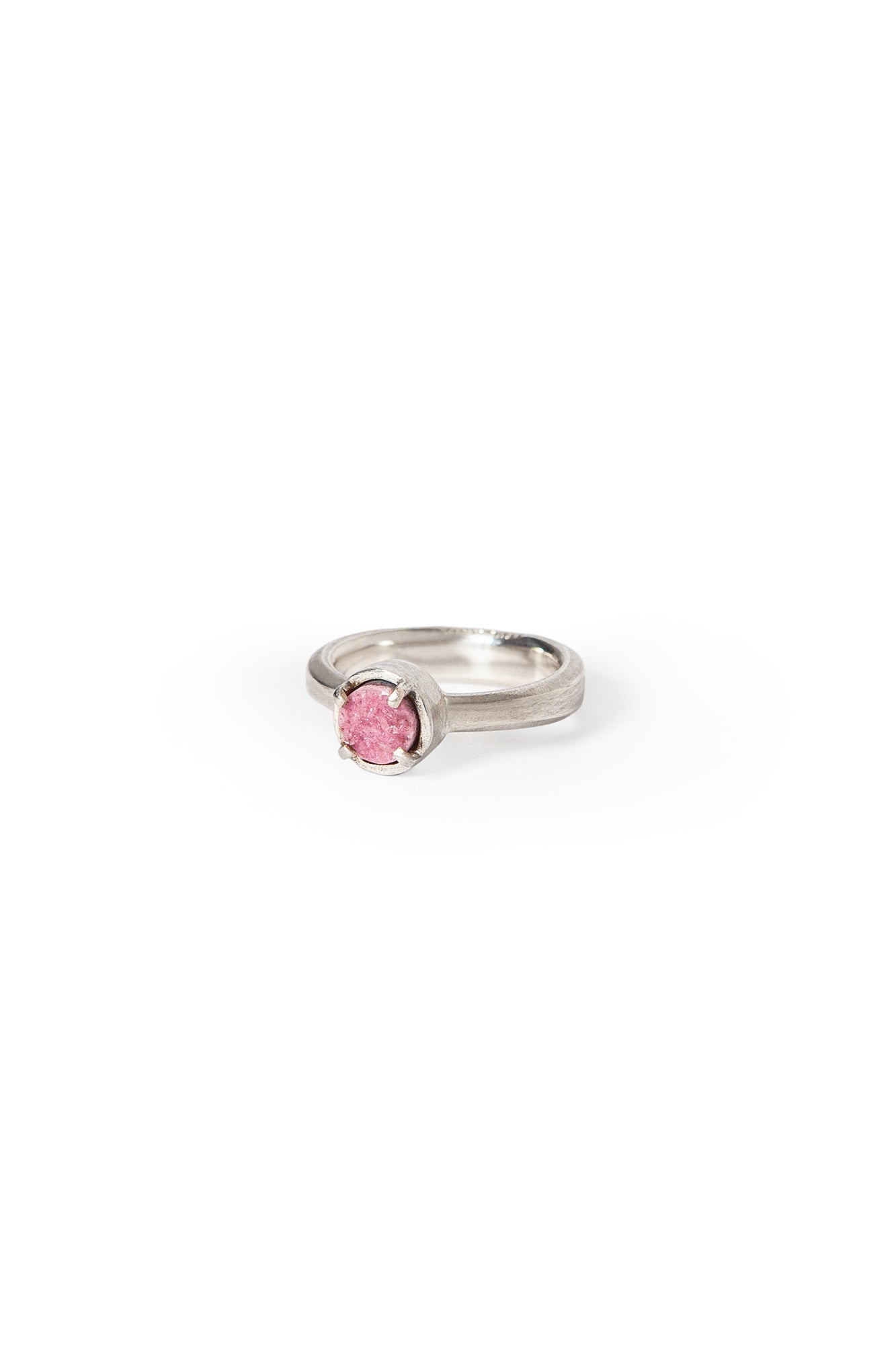 DRUSE CIRCLE RING N6. / COBALT CALCITE