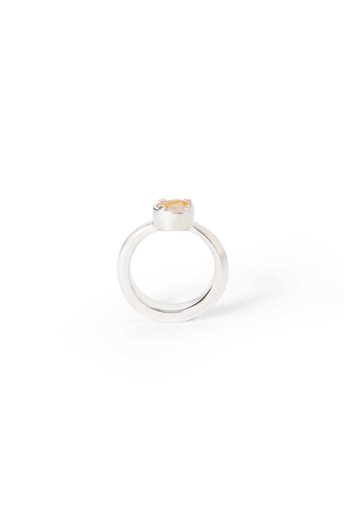 ANILLO CIRCULITO DRUSA N6. / CALCEDONIA AZUL