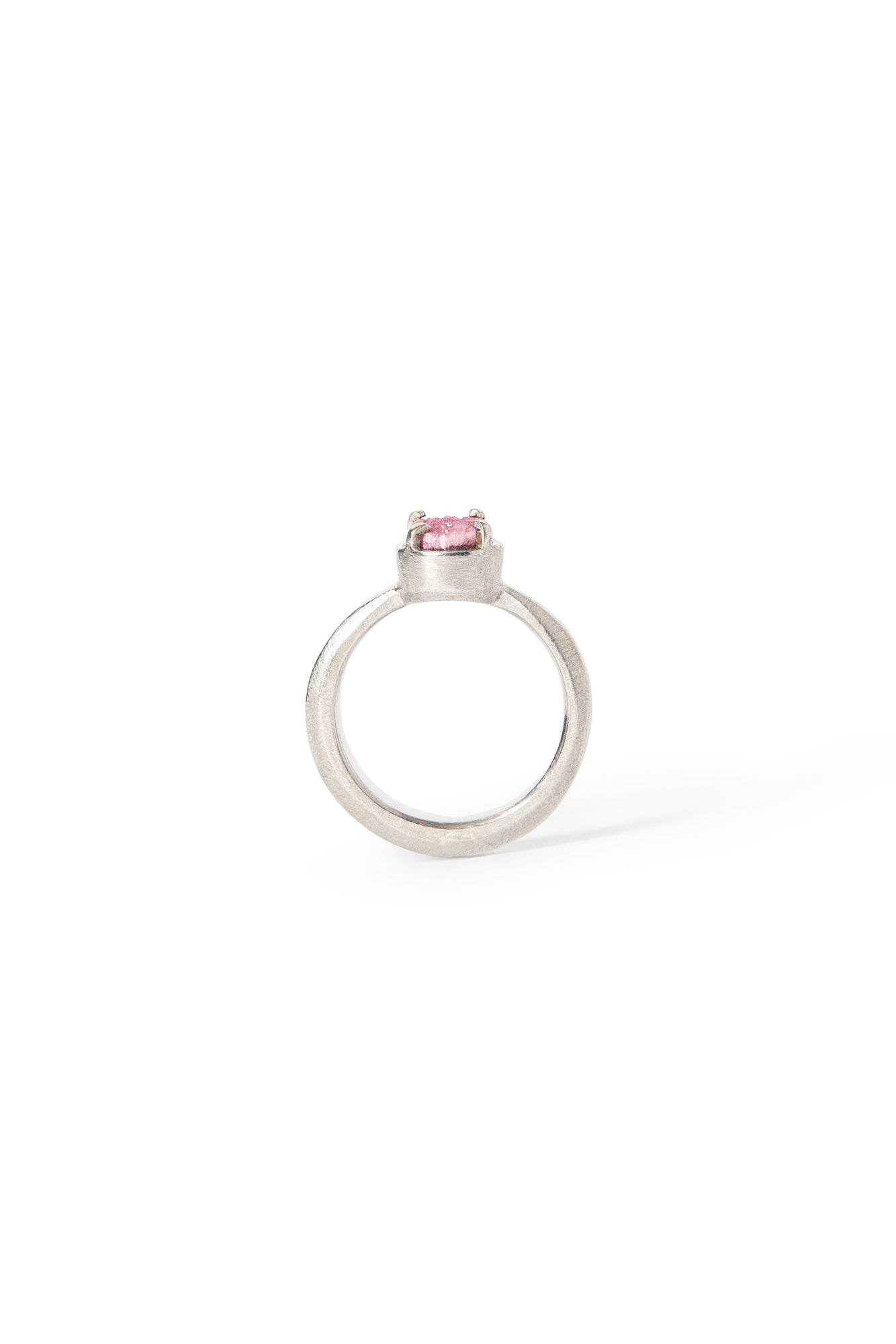 DRUSE CIRCLE RING N6. / COBALT CALCITE