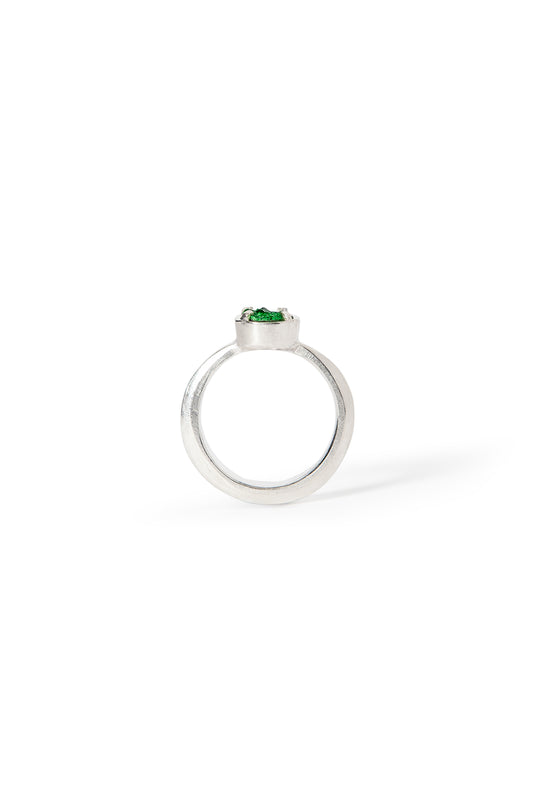 ANILLO CIRCULITO DRUSA N6. / UVAROVITA